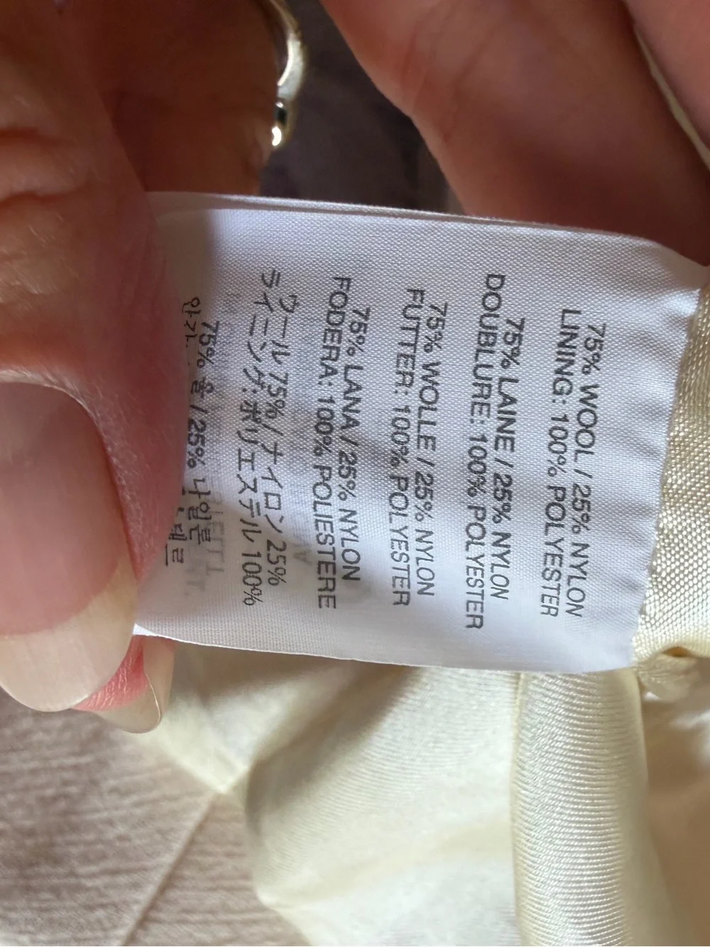 J. Crew Double Cloth Collarless Coat Jacket Wool Cream Size 0 A8918